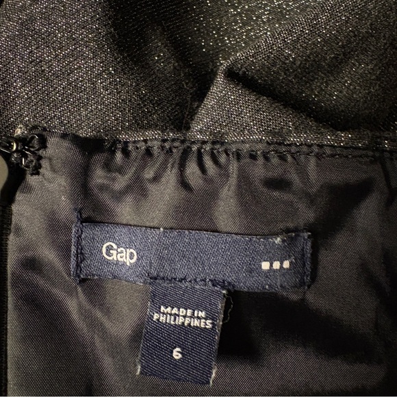Gap Strapless Dress, Black/Dk Gray with Tiny “Sparkles”, Size 6 - Picture 4 of 4